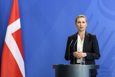 Pressekonferenz mit Angela Merkel und Mette Frederiksen in Berlin