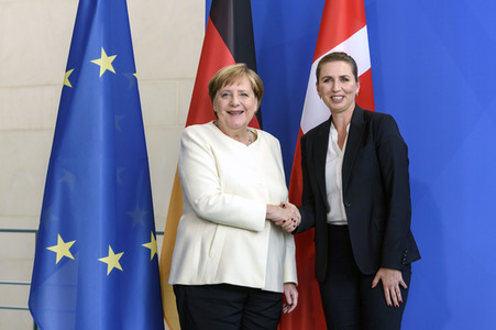 Pressekonferenz mit Angela Merkel und Mette Frederiksen in Berlin
