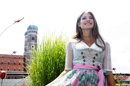 Präsentation der Catherine Hummels by Angermaier Trachten in München