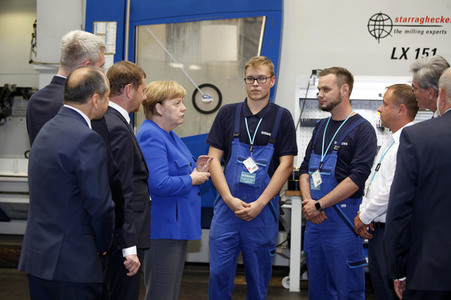 Angela Merkel im Siemens-Werk Görlitz