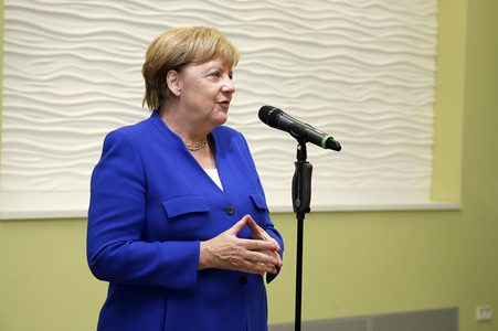 Angela Merkel im Siemens-Werk Görlitz