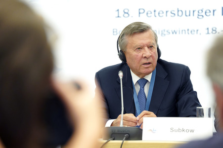 Pressekonferenz zum Petersburger Dialog 2019 in Königswinter