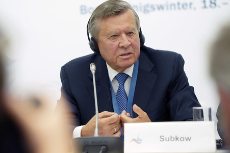 Pressekonferenz zum Petersburger Dialog 2019 in Königswinter