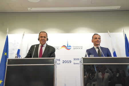 Pressekonferenz zum Petersburger Dialog 2019 in Königswinter