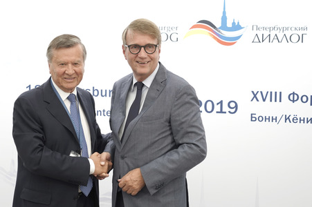 Pressekonferenz zum Petersburger Dialog 2019 in Königswinter