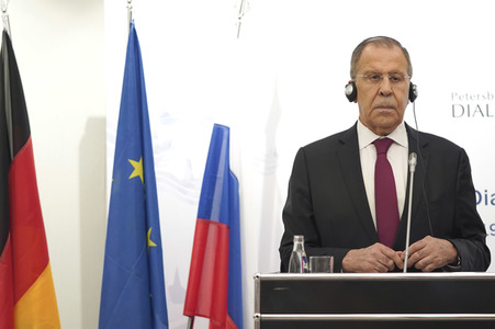 Pressekonferenz mit Heiko Maas und Sergei Lawrow in Königswinter