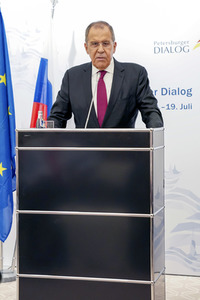 Pressekonferenz mit Heiko Maas und Sergei Lawrow in Königswinter