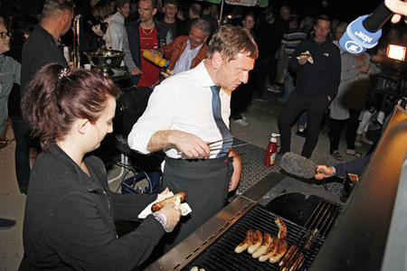 CDU Wahlkampfveranstaltung mit Michael Kretschmer in Ludwigsdorf