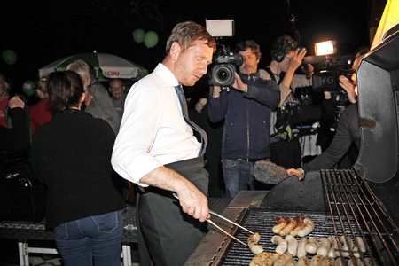 CDU Wahlkampfveranstaltung mit Michael Kretschmer in Ludwigsdorf
