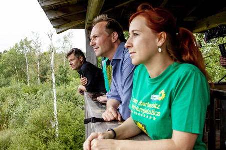 Wahlkampfveranstaltung von Bündnis 90/Die Grünen in Hoyerswerda