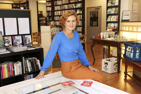 Fototermin mit Katja Kipping in Dresden