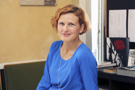 Fototermin mit Katja Kipping in Dresden