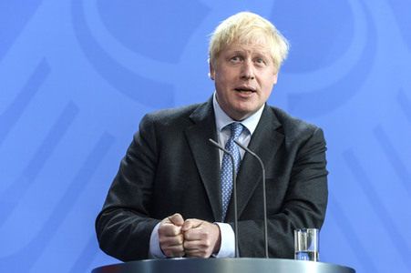 Pressekonferenz von Angela Merkel und Boris Johnson in Berlin