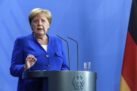 Pressekonferenz von Angela Merkel und Boris Johnson in Berlin