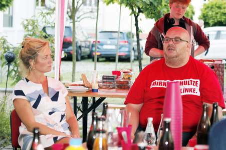 Wahlkampfveranstaltung der Partei Die Linke in Görlitz