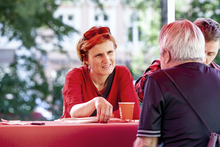 Wahlkampfveranstaltung der Partei Die Linke in Görlitz