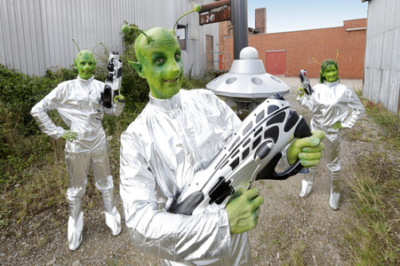 GEEK ART: Kleine grüne Männchen / Little Green Men Bodypainting