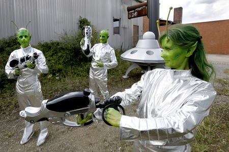 GEEK ART: Kleine grüne Männchen / Little Green Men Bodypainting