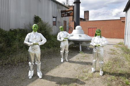 GEEK ART: Kleine grüne Männchen / Little Green Men Bodypainting