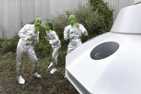 GEEK ART: Kleine grüne Männchen / Little Green Men Bodypainting