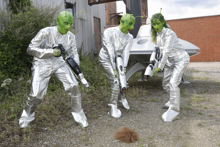 GEEK ART: Kleine grüne Männchen / Little Green Men Bodypainting