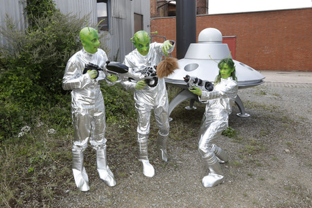 GEEK ART: Kleine grüne Männchen / Little Green Men Bodypainting