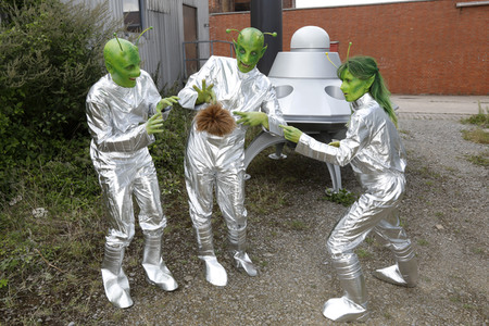 GEEK ART: Kleine grüne Männchen / Little Green Men Bodypainting