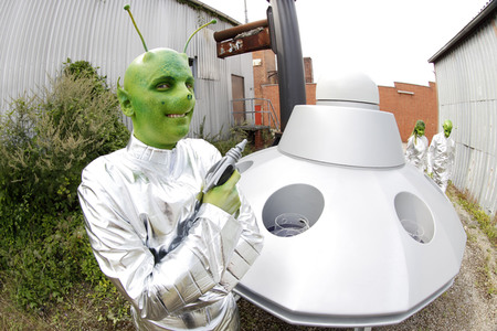 GEEK ART: Kleine grüne Männchen / Little Green Men Bodypainting