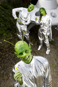 GEEK ART: Kleine grüne Männchen / Little Green Men Bodypainting