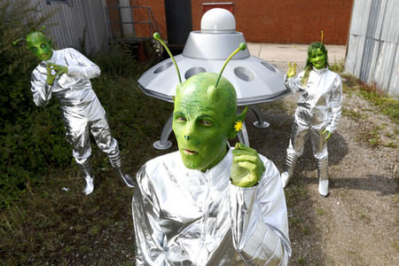 GEEK ART: Kleine grüne Männchen / Little Green Men Bodypainting