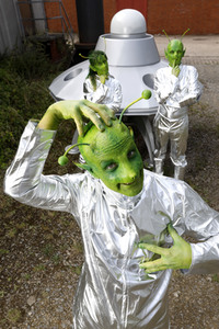 GEEK ART: Kleine grüne Männchen / Little Green Men Bodypainting