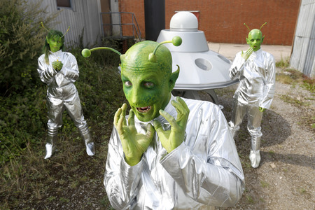 GEEK ART: Kleine grüne Männchen / Little Green Men Bodypainting