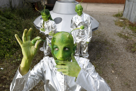 GEEK ART: Kleine grüne Männchen / Little Green Men Bodypainting