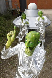 GEEK ART: Kleine grüne Männchen / Little Green Men Bodypainting