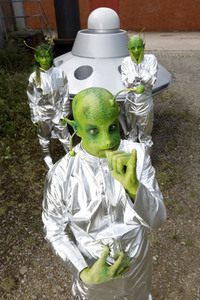 GEEK ART: Kleine grüne Männchen / Little Green Men Bodypainting