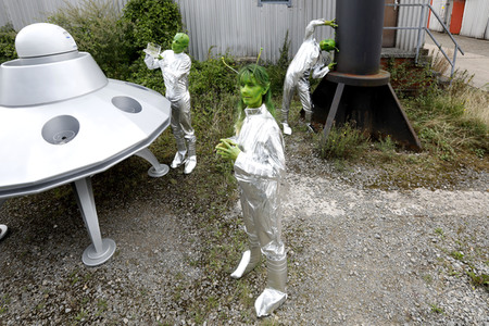 GEEK ART: Kleine grüne Männchen / Little Green Men Bodypainting