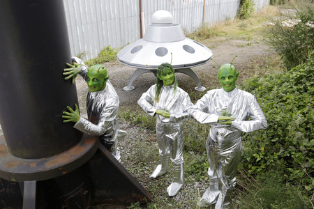 GEEK ART: Kleine grüne Männchen / Little Green Men Bodypainting