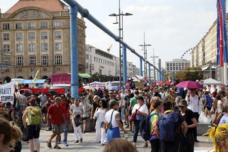 Demonstration 'Unteilbar' in Dresden