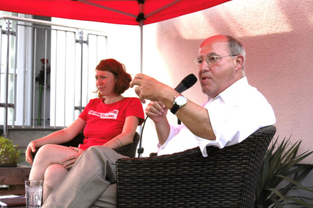 Wahlkampfveranstaltung der Partei Die Linke in Weißwasser