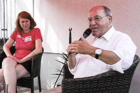 Wahlkampfveranstaltung der Partei Die Linke in Weißwasser