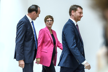 Pressekonferenz der CDU nach den Landtagswahlen in Brandenburg und Sachsen in Berlin