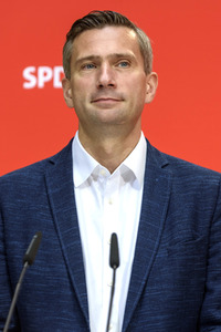 Pressekonferenz der SPD nach den Landtagswahlen in Brandenburg und Sachsen in Berlin