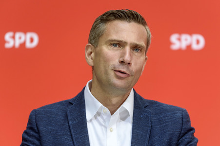 Pressekonferenz der SPD nach den Landtagswahlen in Brandenburg und Sachsen in Berlin