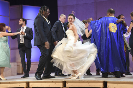 Theaterprobe 'Monsieur Claude und seine Töchter' in München