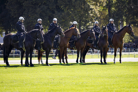 Polizeimaßnahmen beim Derby 1. FC Köln gegen Borussia Mönchengladbach in Köln