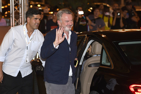 Ankunft von Sam Neill auf dem San Sebastian Film Festival 2019