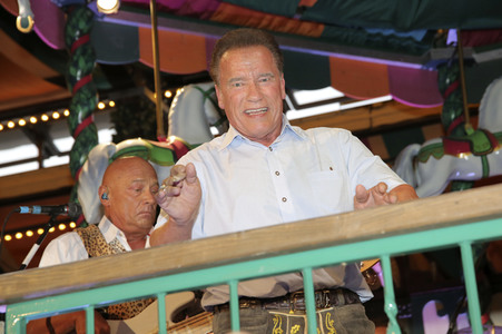 Arnold Schwarzenegger auf dem Oktoberfest 2019 in München