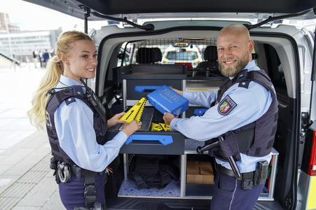 Vorstellung der neuen Streifenwagen der Polizei NRW in Düsseldorf