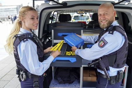 Vorstellung der neuen Streifenwagen der Polizei NRW in Düsseldorf