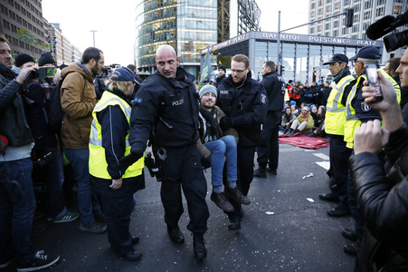 Extinction Rebellion Protestaktion in Berlin